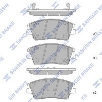 Комплект гальмівних колодок з 4 шт. дисків SANGSIN SP1844
