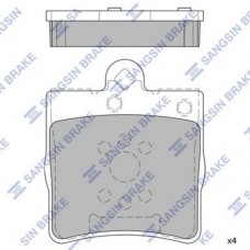 Комплект гальмівних колодок з 4 шт. дисків SANGSIN SP2208 Комплект гальмівних колодок з 4 шт. дисків SANGSIN SP2208
