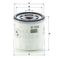 Фільтр оливи MANN-FILTER W 7008