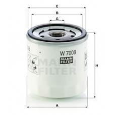 Фільтр оливи MANN-FILTER W 7008 Фільтр оливи MANN-FILTER W 7008