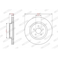 Гальмівний диск FERODO DDF2863C