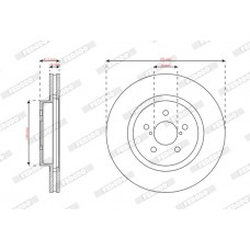Гальмівний диск FERODO DDF2863C Гальмівний диск FERODO DDF2863C
