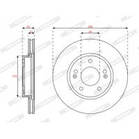 Гальмівний диск FERODO DDF3056C