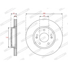Гальмівний диск FERODO DDF3056C