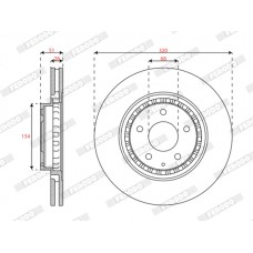 Гальмівний диск FERODO DDF3070C Гальмівний диск FERODO DDF3070C