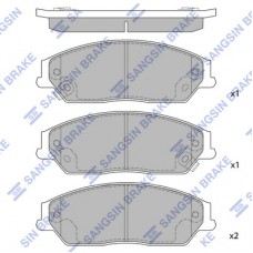 Комплект гальмівних колодок з 4 шт. дисків SANGSIN SP1590